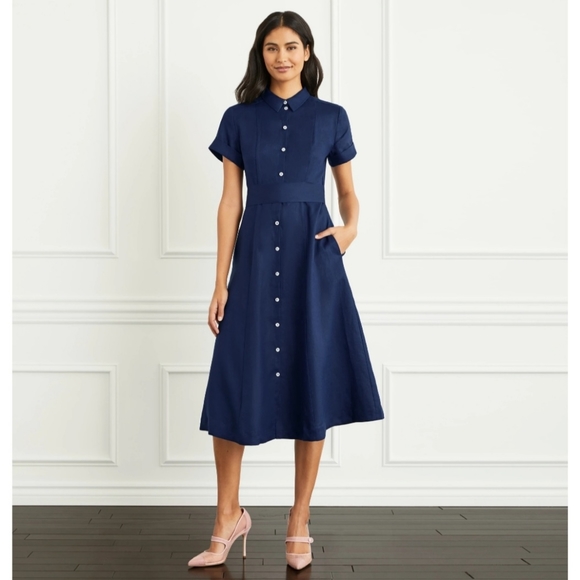 Hill House Dresses & Skirts - Hill House The Lily Dress Navy Linen